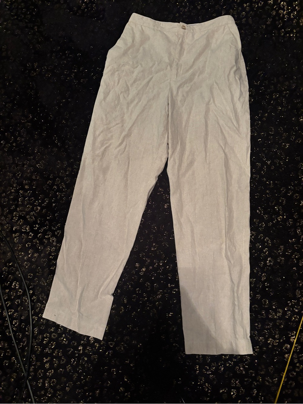 Liz Claiborne Petite Linen Blend Casual Pants with Pockets